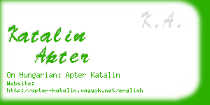 katalin apter business card